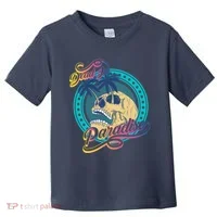 Dead In Paradise Tropical Skull Toddler T-Shirt thumb 0