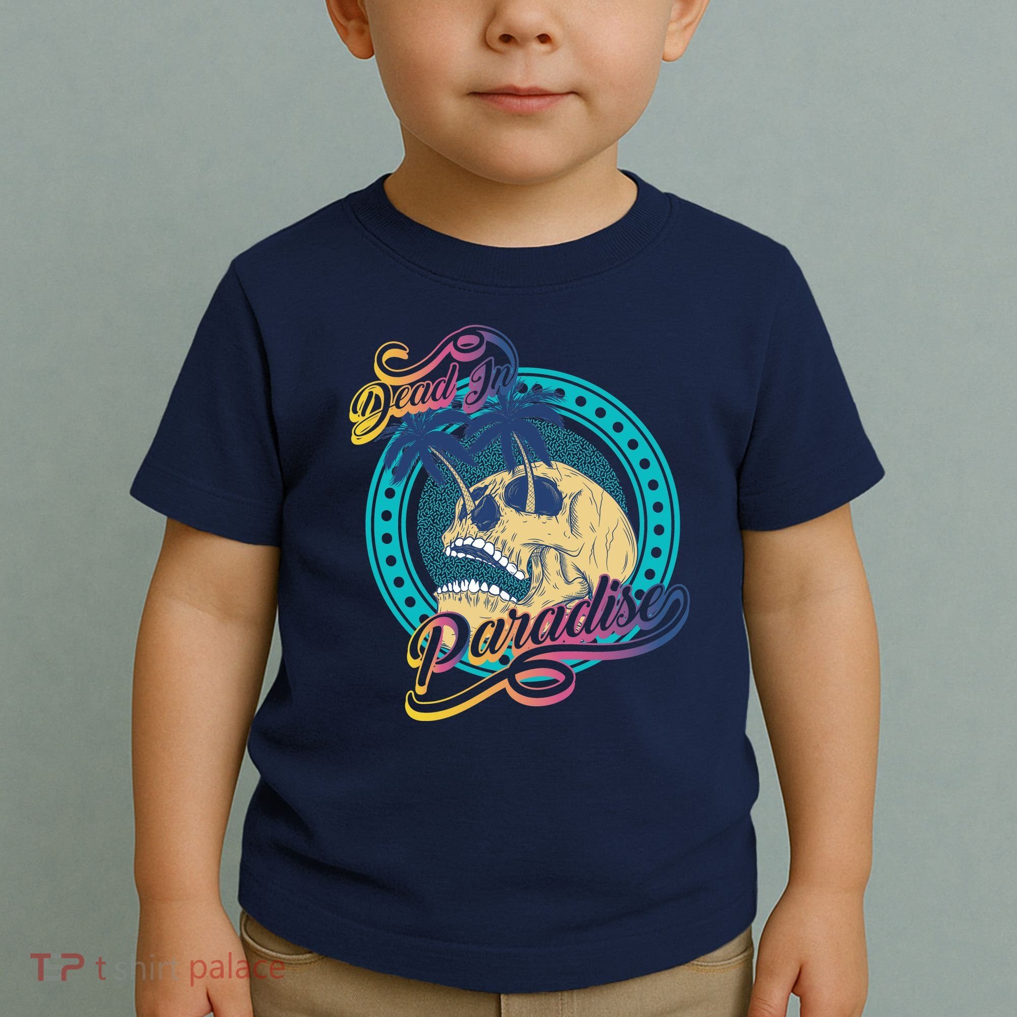 Dead In Paradise Tropical Skull Toddler T-Shirt