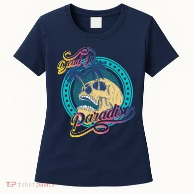 Dead In Paradise Tropical Skull Women's T-Shirt