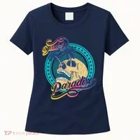 Dead In Paradise Tropical Skull Women's T-Shirt thumb 0
