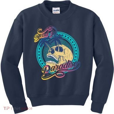 Dead In Paradise Tropical Skull Kids Sweatshirt