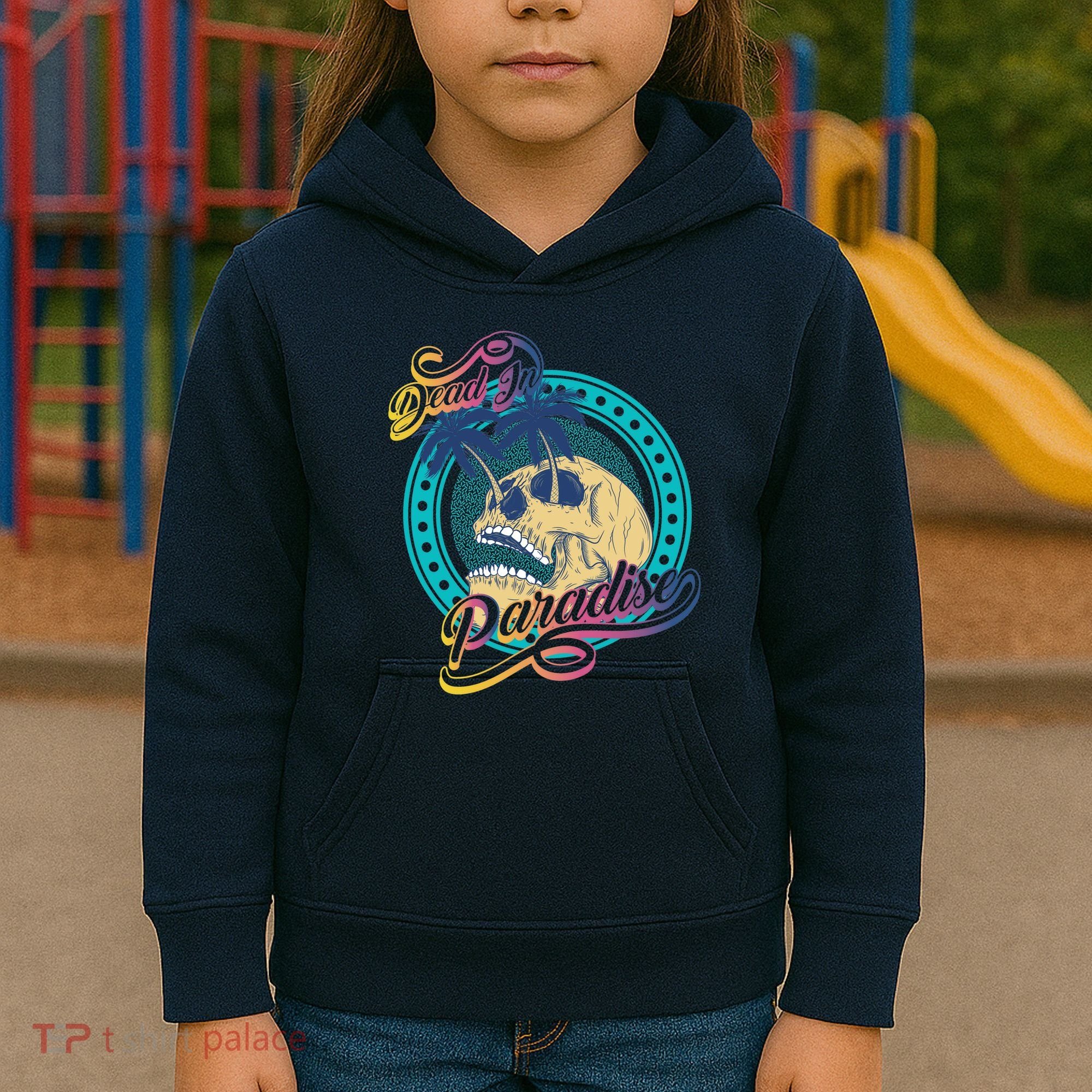 Dead In Paradise Tropical Skull Kids Hoodie