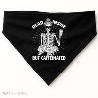 Dead Inside But Caffeinated USA-Made Doggie Bandana thumb 0