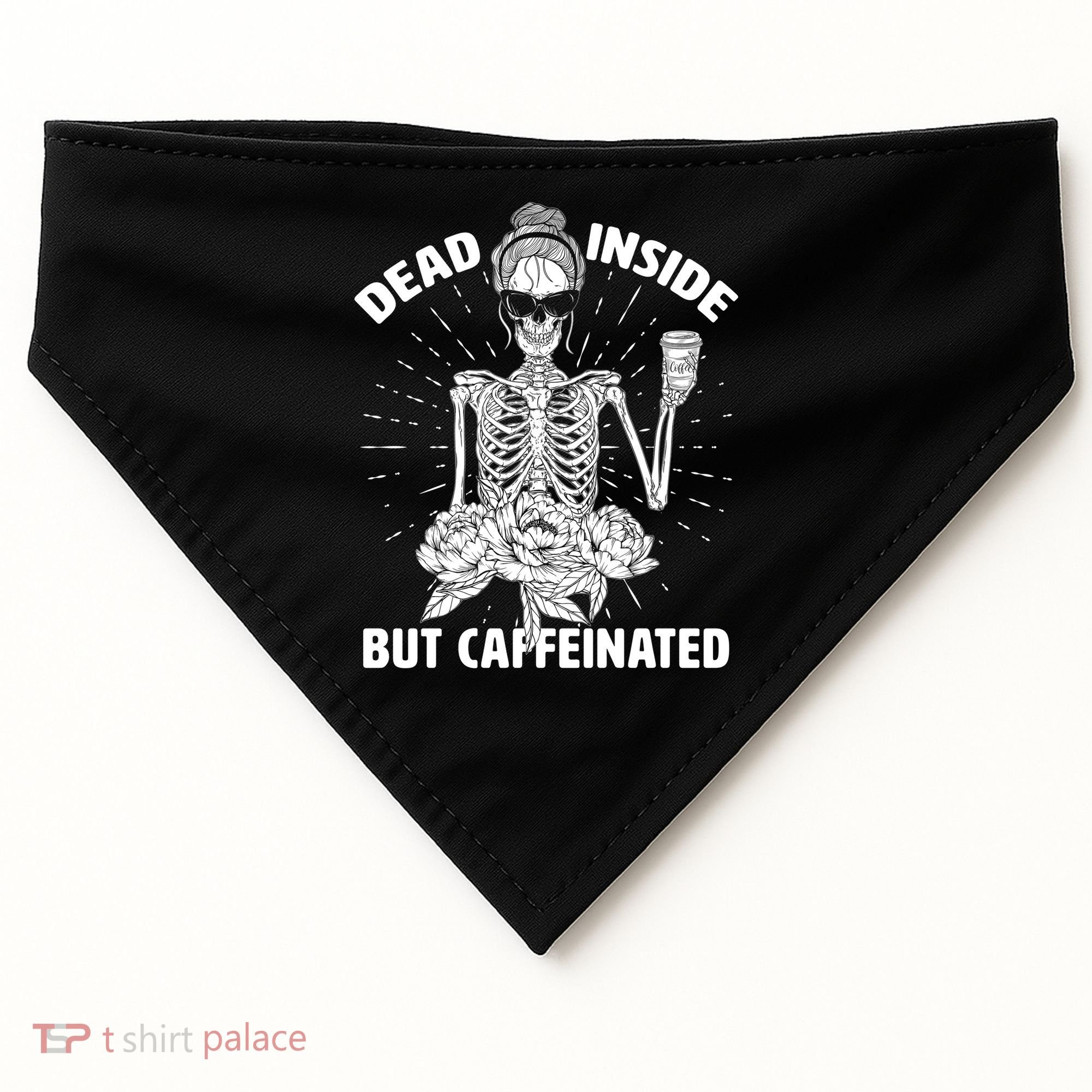 Dead Inside But Caffeinated USA-Made Doggie Bandana