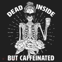 Dead Inside But Caffeinated Tumbler thumb 3