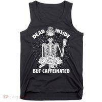 Dead Inside But Caffeinated Tank Top thumb 0