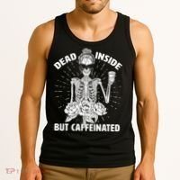 Dead Inside But Caffeinated Tank Top thumb 3