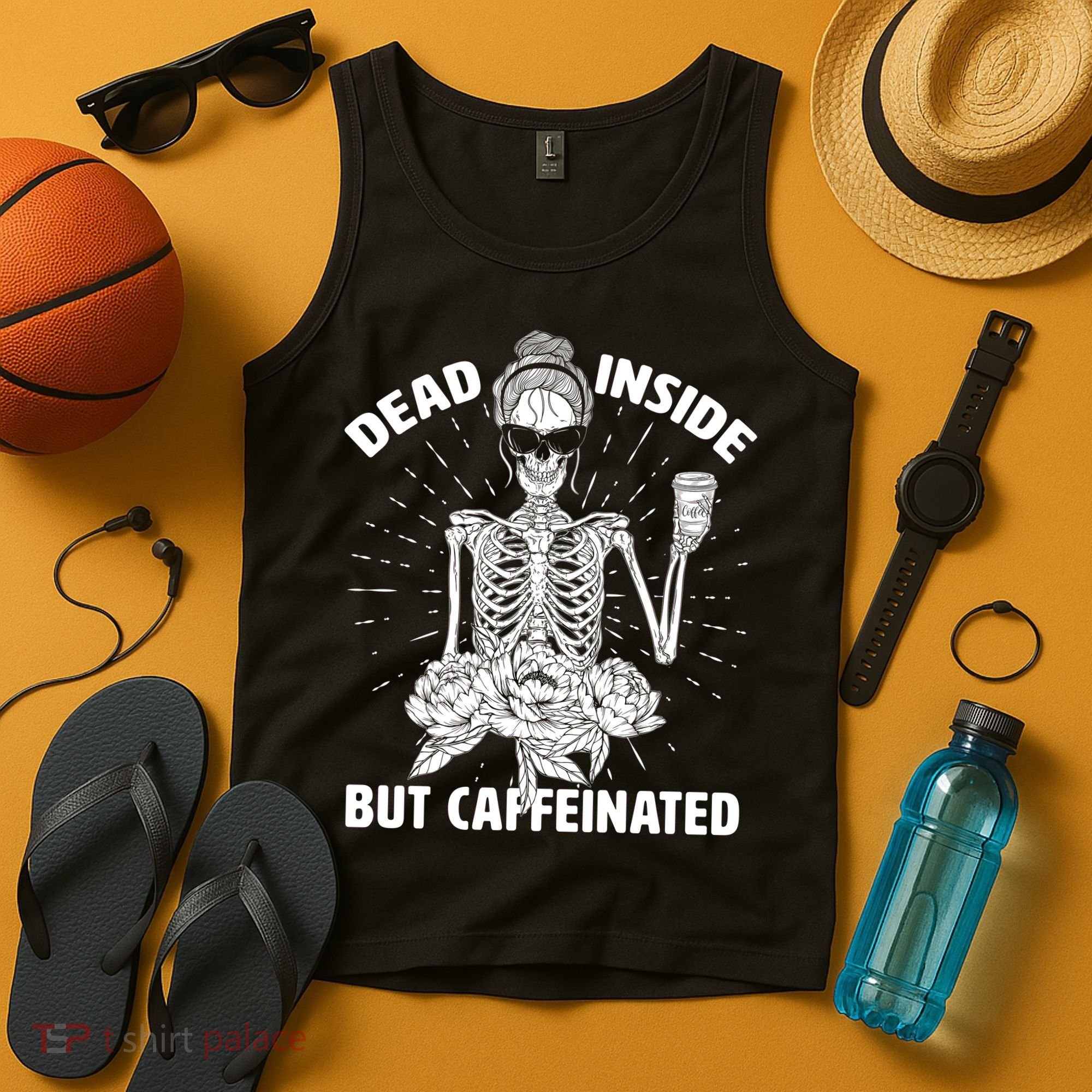 Dead Inside But Caffeinated Tank Top