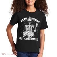 Dead Inside But Caffeinated Kids T-Shirt thumb 2