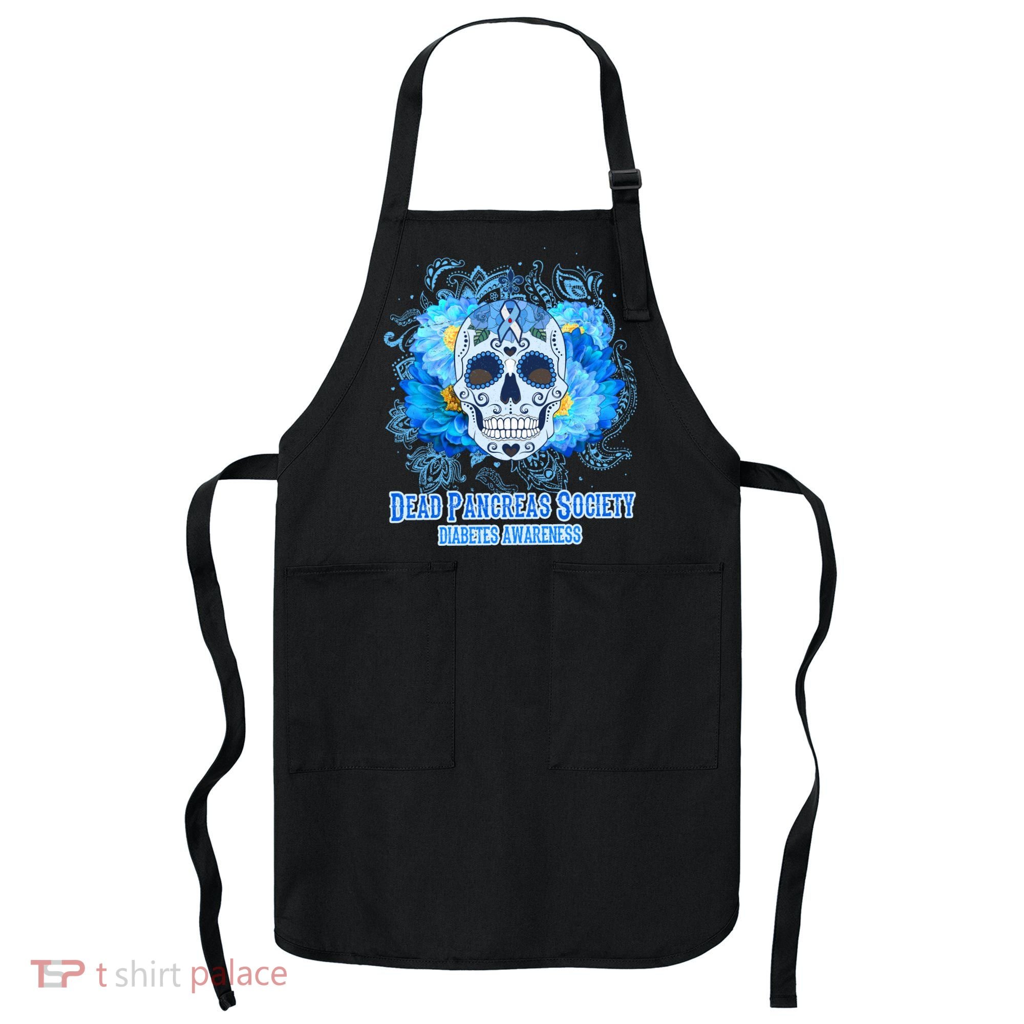 Dead Pancreas Society Diabetes Awareness Sugar Skull Apron