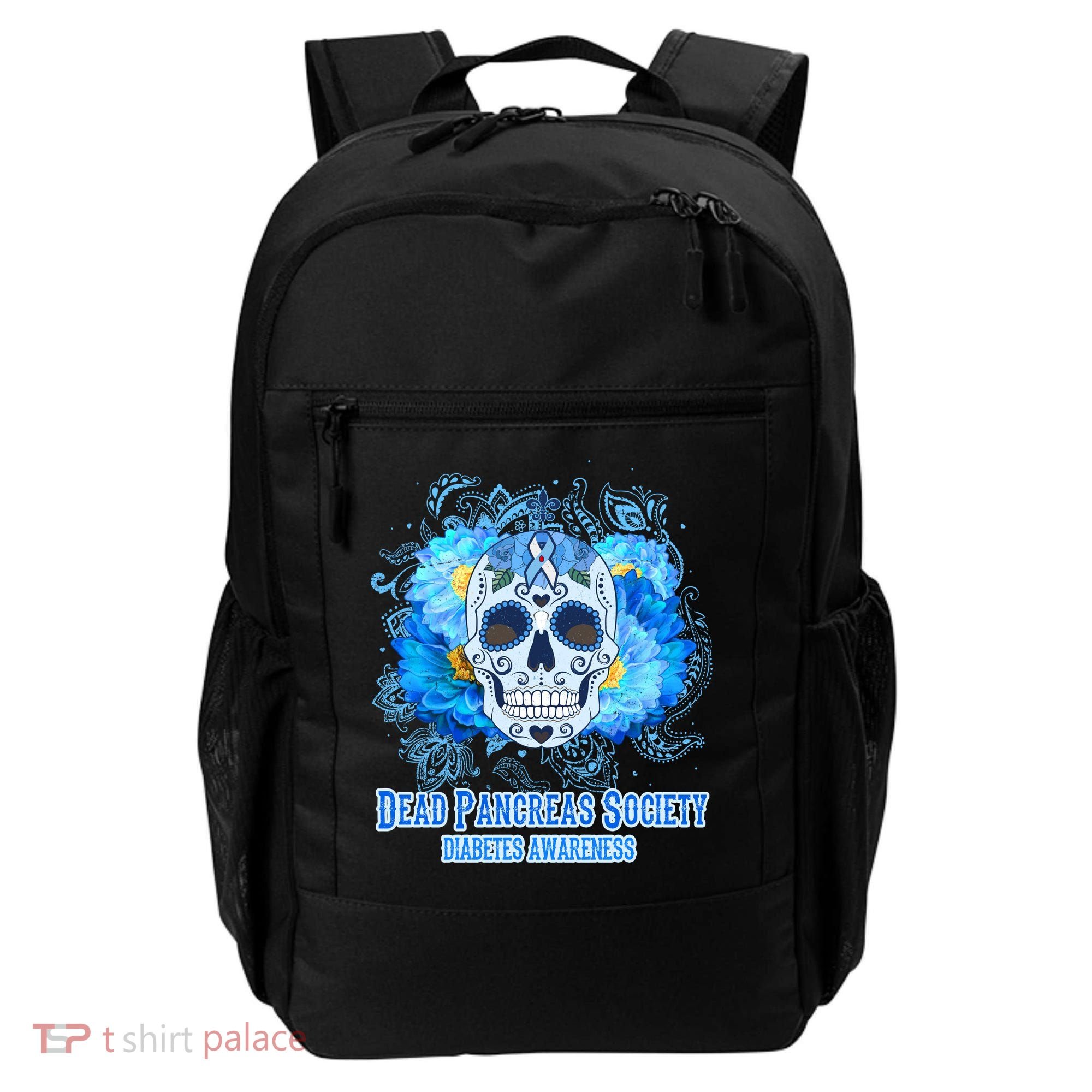 Dead Pancreas Society Diabetes Awareness Sugar Skull Backpack