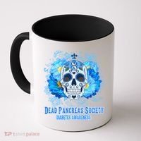 Dead Pancreas Society Diabetes Awareness Sugar Skull Coffee Mug thumb 0