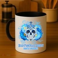Dead Pancreas Society Diabetes Awareness Sugar Skull Coffee Mug thumb 4