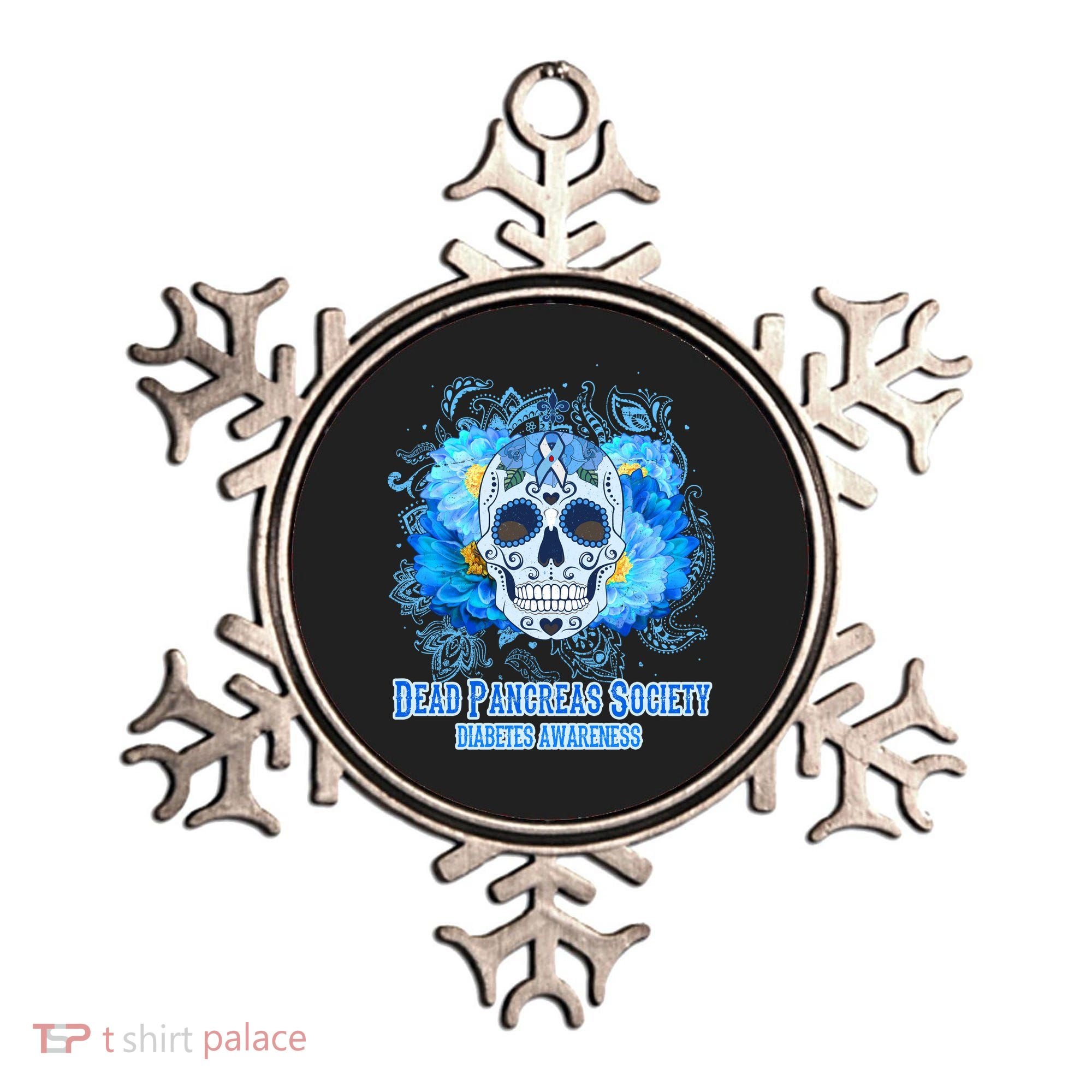 Dead Pancreas Society Diabetes Awareness Sugar Skull Ornament