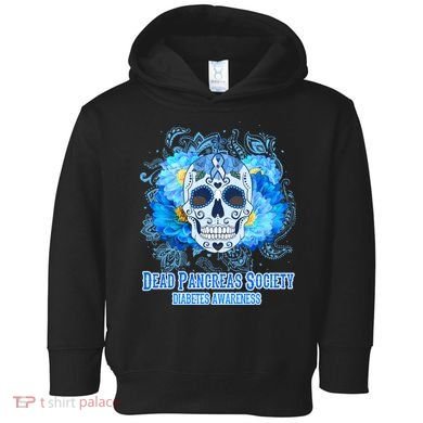 Dead Pancreas Society Diabetes Awareness Sugar Skull Toddler Hoodie