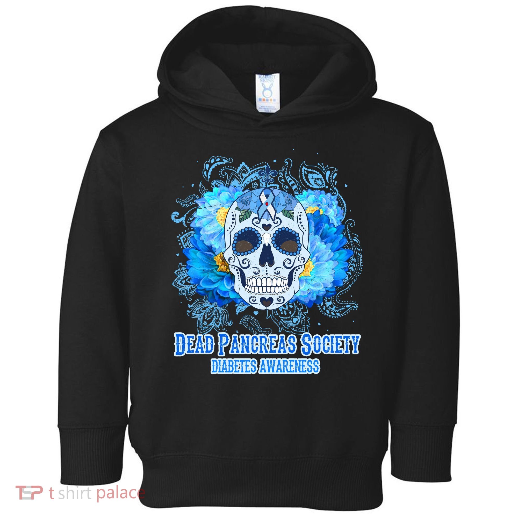 Dead Pancreas Society Diabetes Awareness Sugar Skull Toddler Hoodie