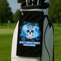 Dead Pancreas Society Diabetes Awareness Sugar Skull Golf Towel thumb 2