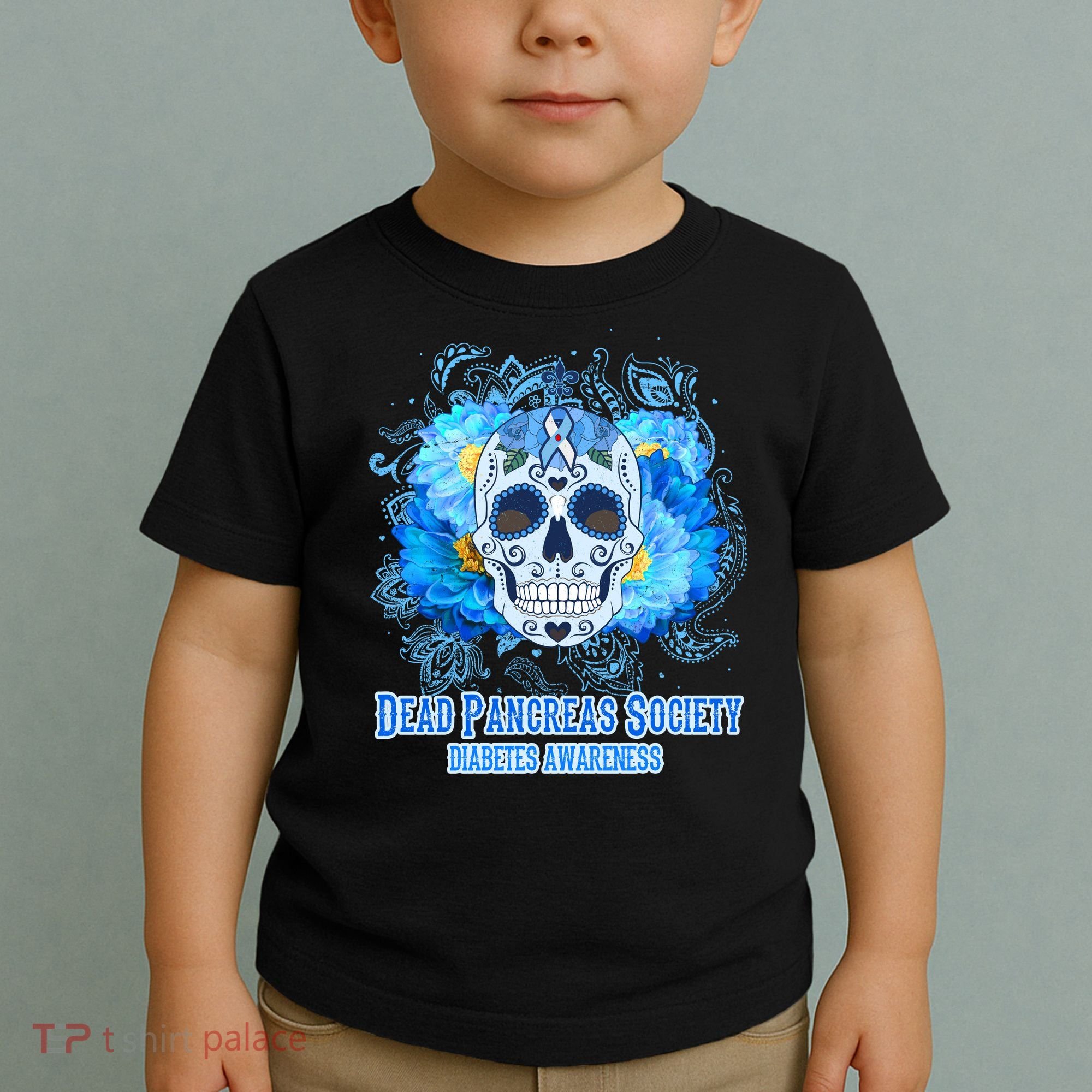 Dead Pancreas Society Diabetes Awareness Sugar Skull Toddler T-Shirt