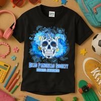 Dead Pancreas Society Diabetes Awareness Sugar Skull Kids T-Shirt thumb 3