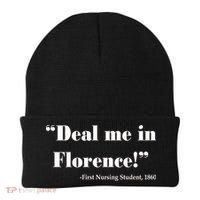 Deal Me In Florence Funny Nurse Beanie thumb 0
