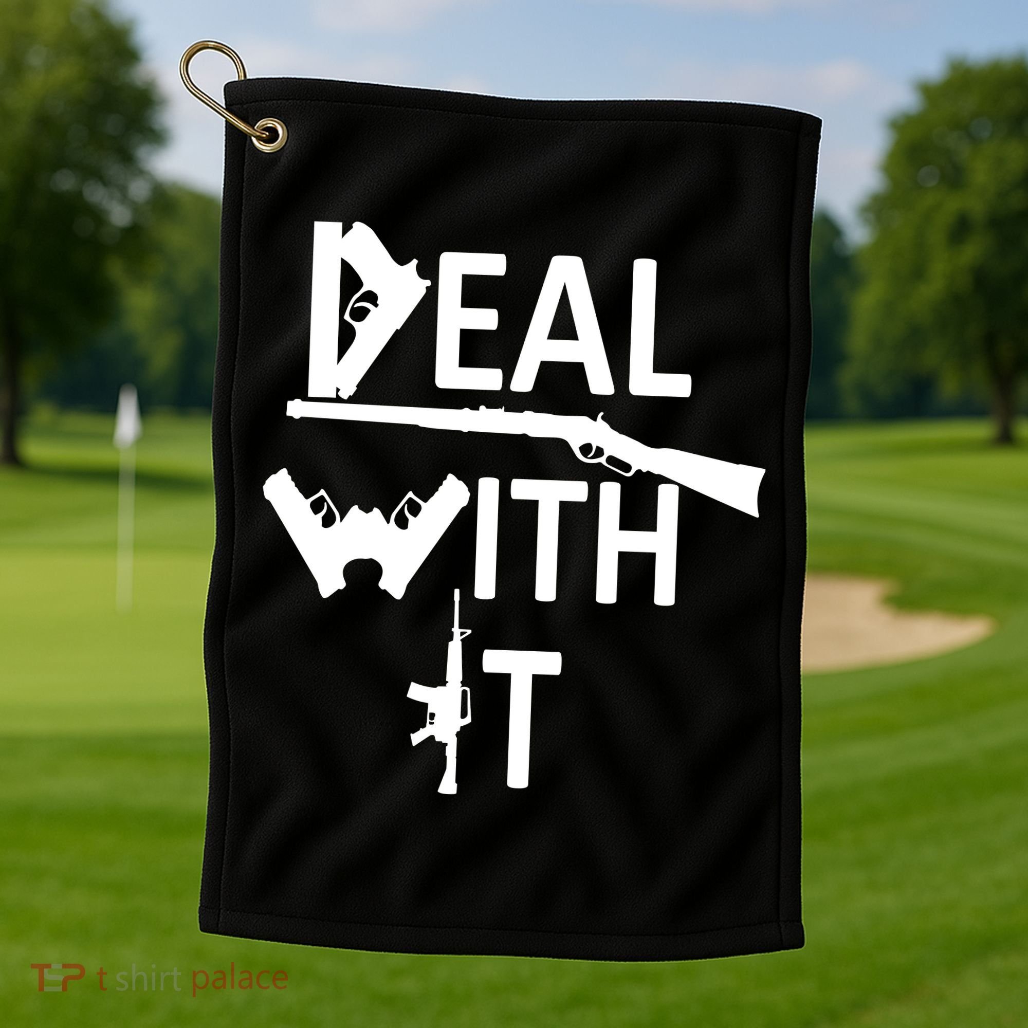 Deal With It Golf Towel