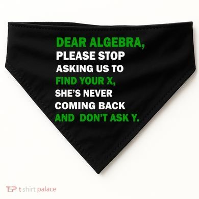 Dear Algebra Find Your X And Don't Tell Y USA-Made Doggie Bandana