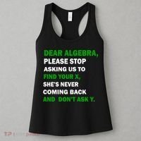 Dear Algebra Find Your X And Don't Tell Y Women's Tank Top thumb 3