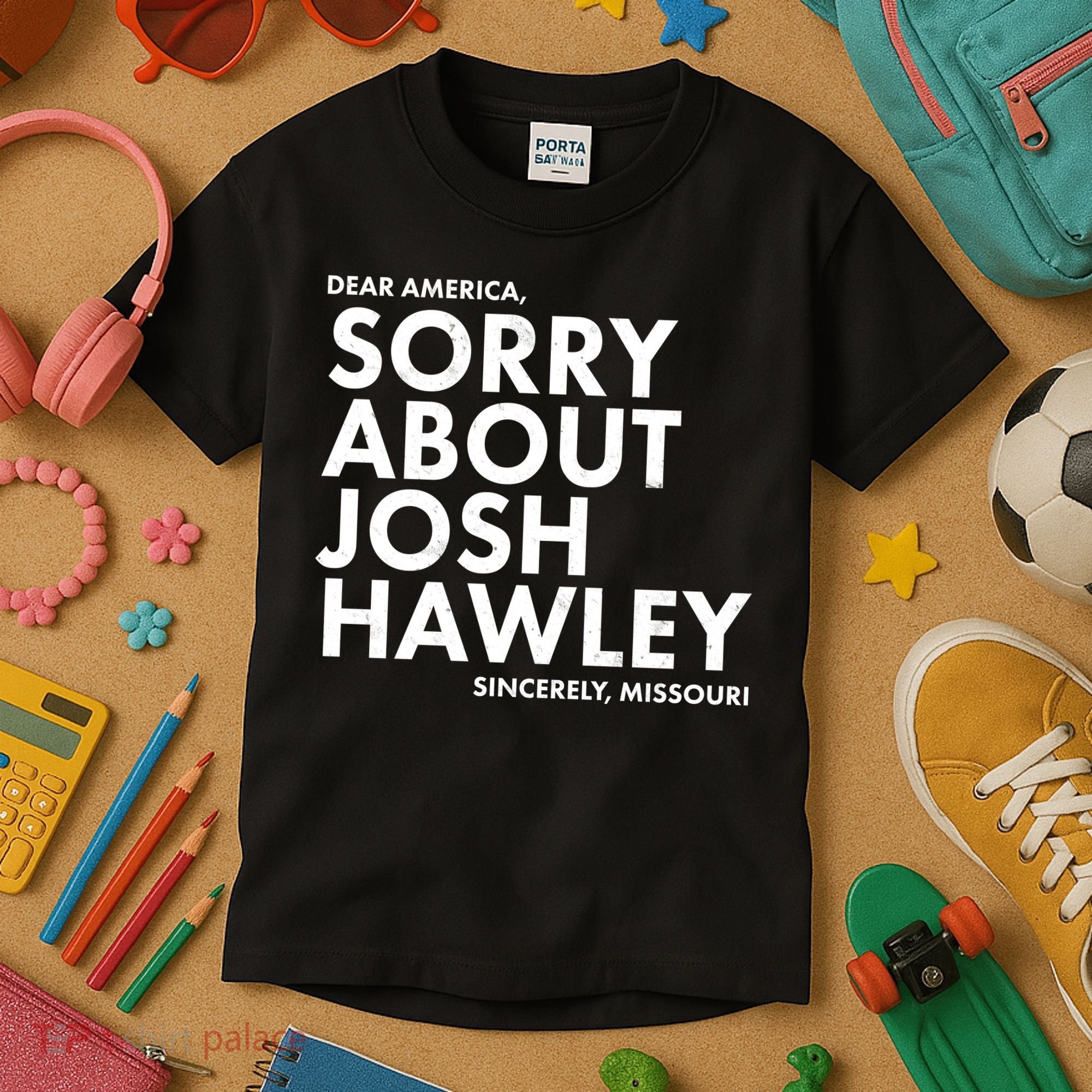 Dear America Sorry About Josh Hawley Sincerely Missouri  Kids T-Shirt