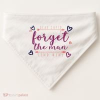 Dear Cupid Forget The Man Send Wine USA-Made Doggie Bandana thumb 0