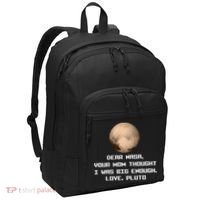 Dear NASA Your Mom Though I Was Big Enough Love Pluto Port Authority Basic Backpack thumb 0
