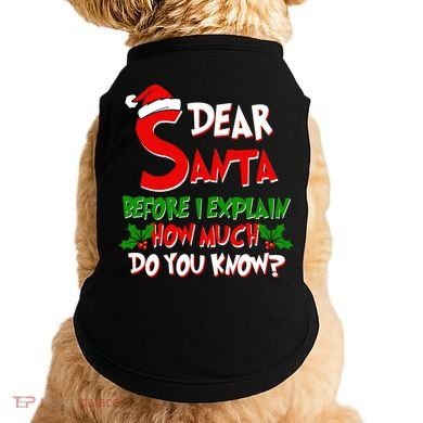 Dear Santa Before I Explain How Much Do You know Doggie Tank