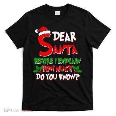 Dear Santa Before I Explain How Much Do You know T-Shirt