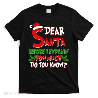 Dear Santa Before I Explain How Much Do You know T-Shirt