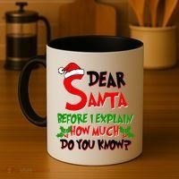 Dear Santa Before I Explain How Much Do You know Coffee Mug thumb 4
