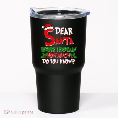Dear Santa Before I Explain How Much Do You know Tumbler