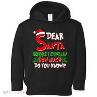 Dear Santa Before I Explain How Much Do You know Toddler Hoodie thumb 0