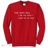 Dear Santa Claus I Did Not Know I Could Not Do That Sweatshirt thumb 0