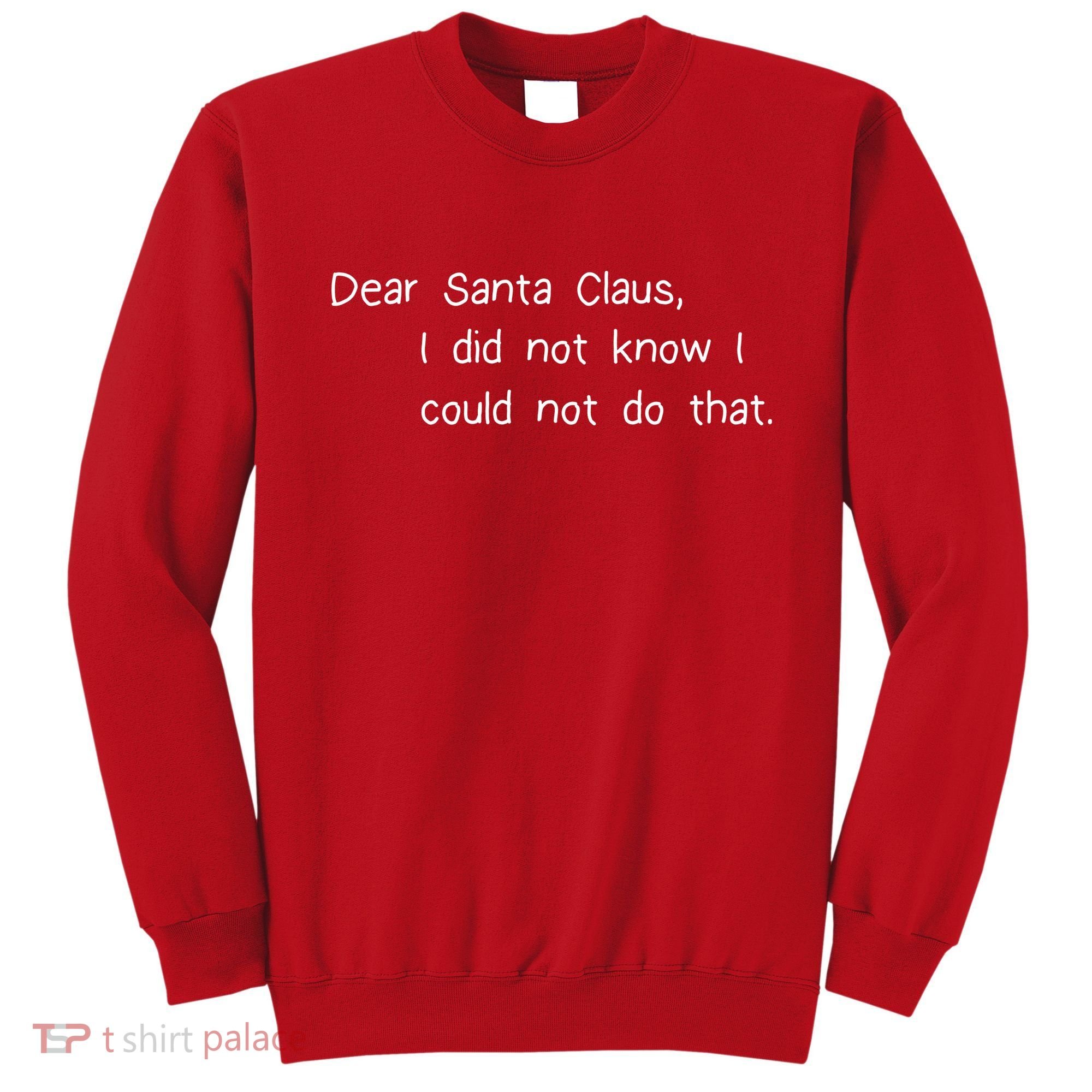 Dear Santa Claus I Did Not Know I Could Not Do That Sweatshirt