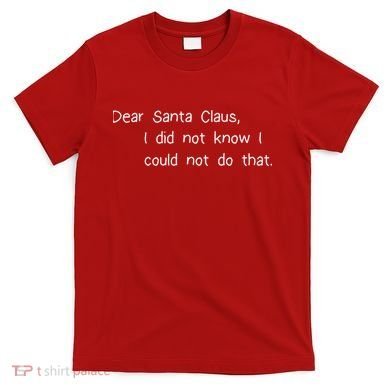 Dear Santa Claus I Did Not Know I Could Not Do That T-Shirt