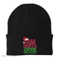 Dear Santa Define Good Funny Christmas Beanie thumb 0