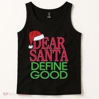 Dear Santa Define Good Funny Christmas Tank Top thumb 2