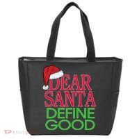 Dear Santa Define Good Funny Christmas Tote Bag thumb 0