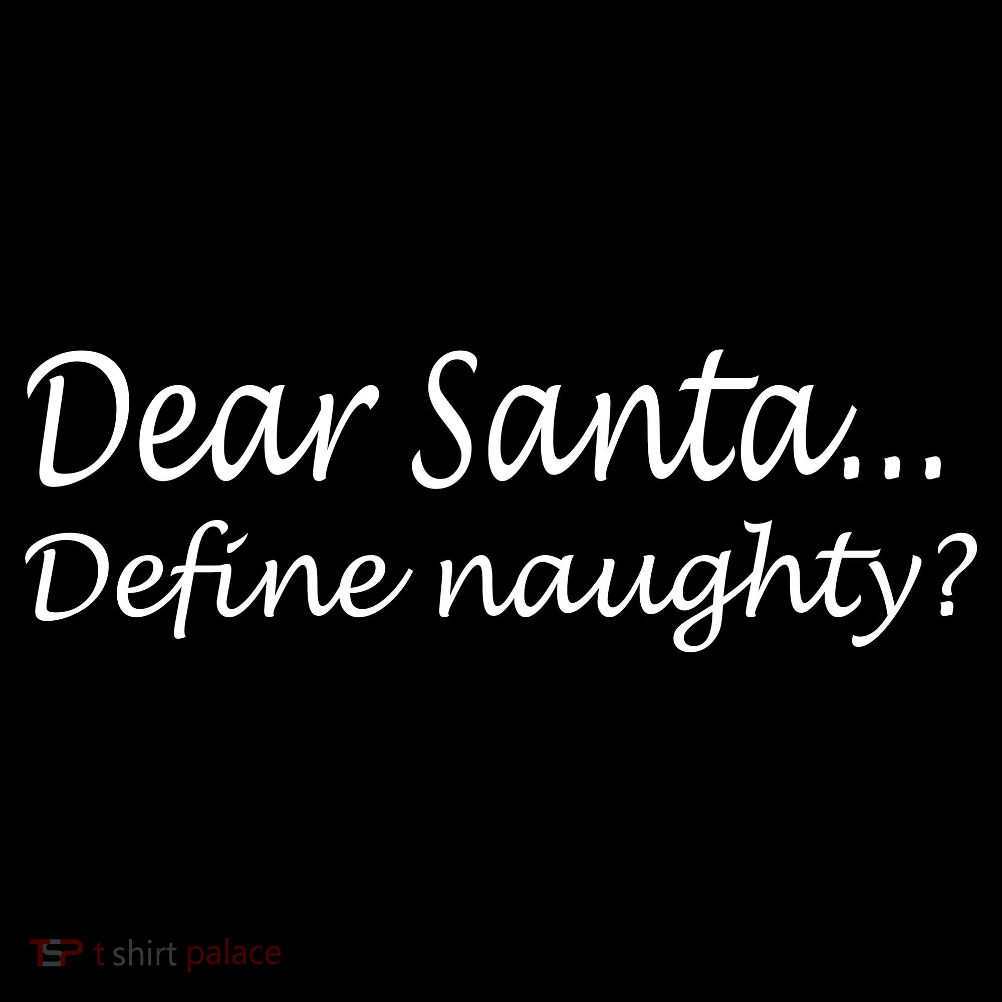 Dear Santa Define Naughty USA-Made Doggie Bandana
