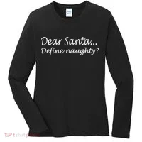 Dear Santa Define Naughty Women's Long Sleeve Shirt thumb 0