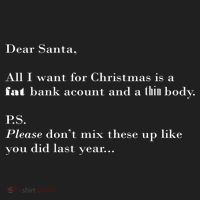 Dear Santa Fat Bank Account Thin Body Christmas Beanie thumb 2