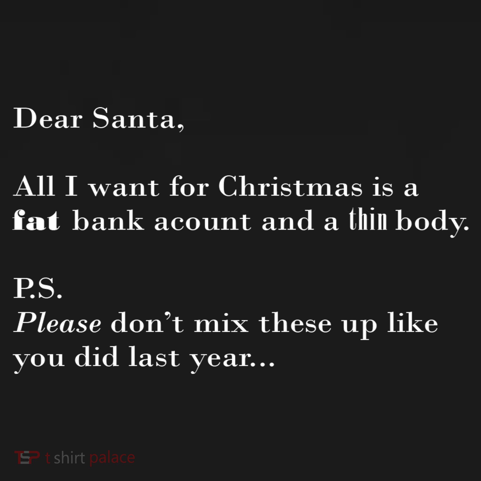 Dear Santa Fat Bank Account Thin Body Christmas Women's Hoodie