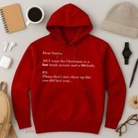 Dear Santa Fat Bank Account Thin Body Christmas Hoodie thumb 3