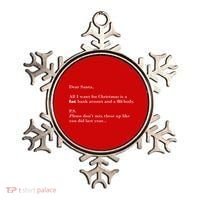 Dear Santa Fat Bank Account Thin Body Christmas Ornament thumb 0