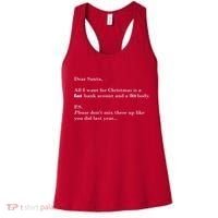 Dear Santa Fat Bank Account Thin Body Christmas Women's Tank Top thumb 0