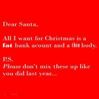 Dear Santa Fat Bank Account Thin Body Christmas Hat thumb 2